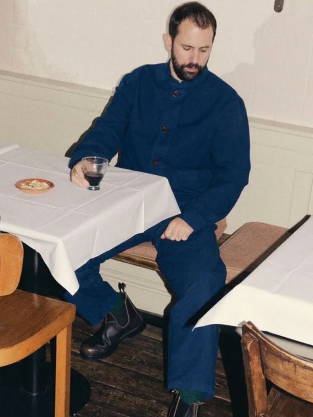 TOAST Garment Dyed Cotton Canvas Stand Collar Jacket + Pants